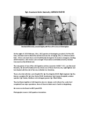 A preview of a PDF biography for Dennehy, Desmond John